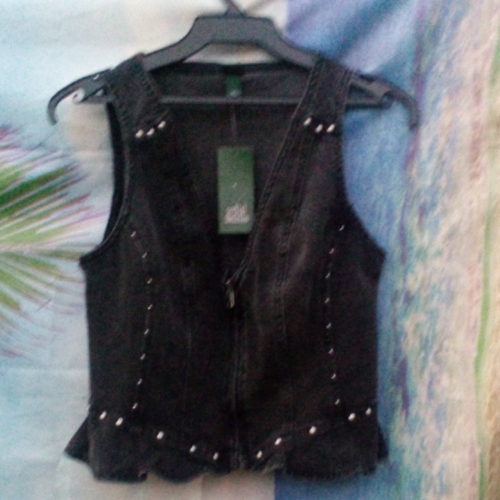 NWT! Wild Fable Black Denim Vest